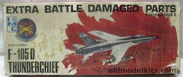 IMC 1/72 F-105D Thunderchief with Optional Battle Damaged Parts, 483-100 plastic model kit